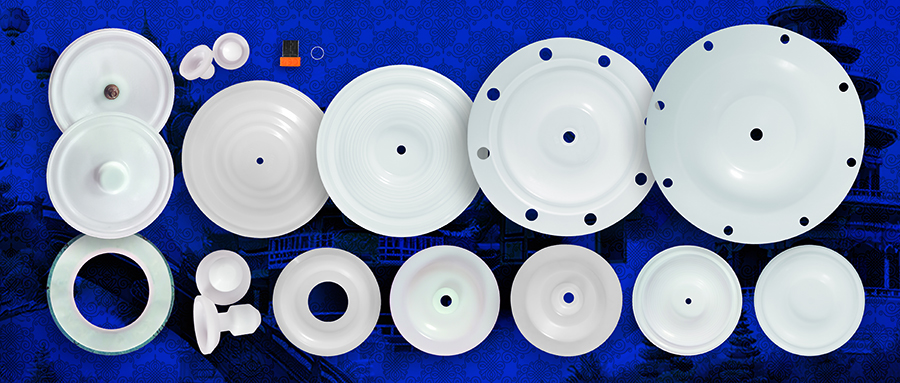 工程氟塑料制品膜片产品全家福